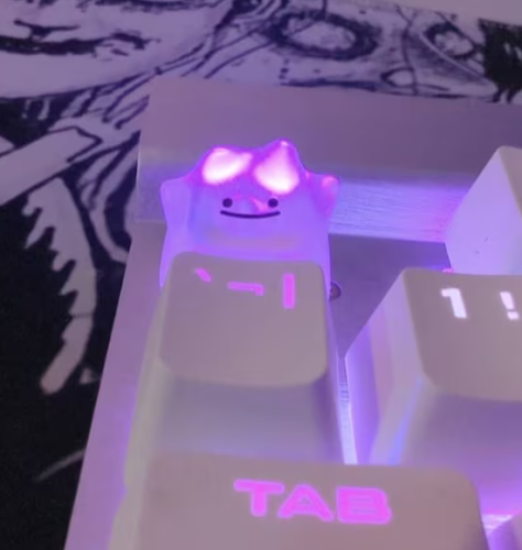 Crystal Ditto Keycap - Pokemon Keycaps - Artisan Keycap photo review