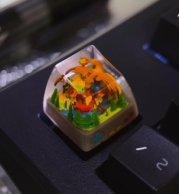 Pokemon Stereoscopic Mechanical Keyboard Resin Transparent Key Cap Pikachu Charizard Eevee Psyduck Charmander Jigglypuff Snorlax 3.jpg 640x640 3