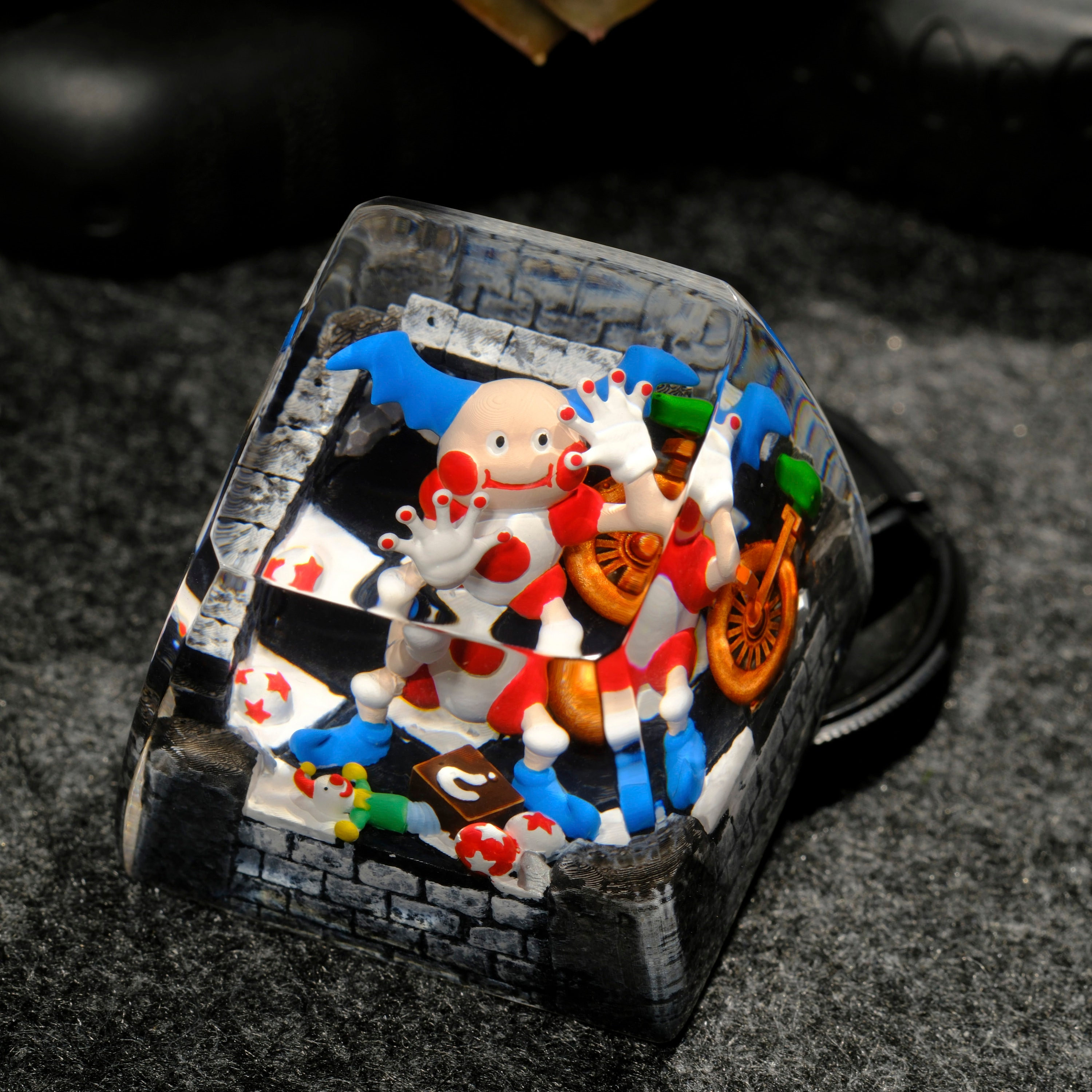 CUSTOM MR MIME Artisan Keycap Custom Keycaps Art Decor Resin Keycaps Anime Artisan Keycap Cute Resin Keycaps for Mechanical Keyboard