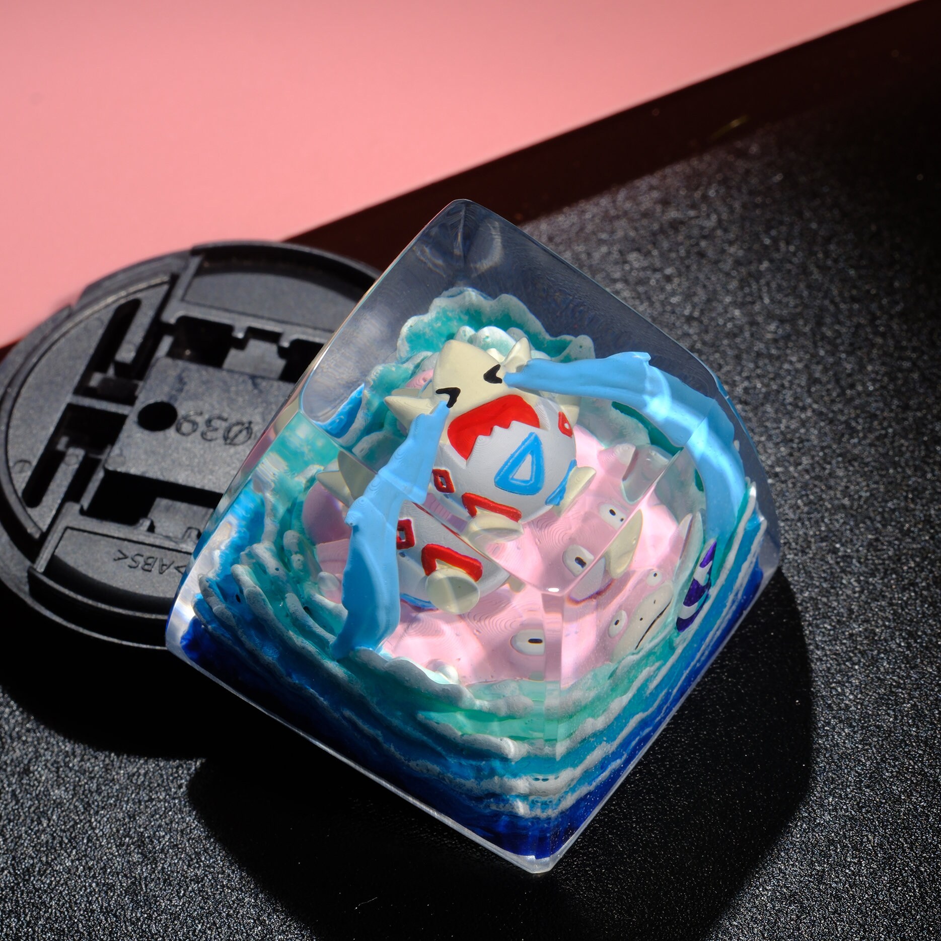 TOGEPI POKEMON Artisan Keycap, Custom Keycaps, Keycaps Anime, Artisan Keycap Cute, Resin Keycaps for Mechanical Keyboard