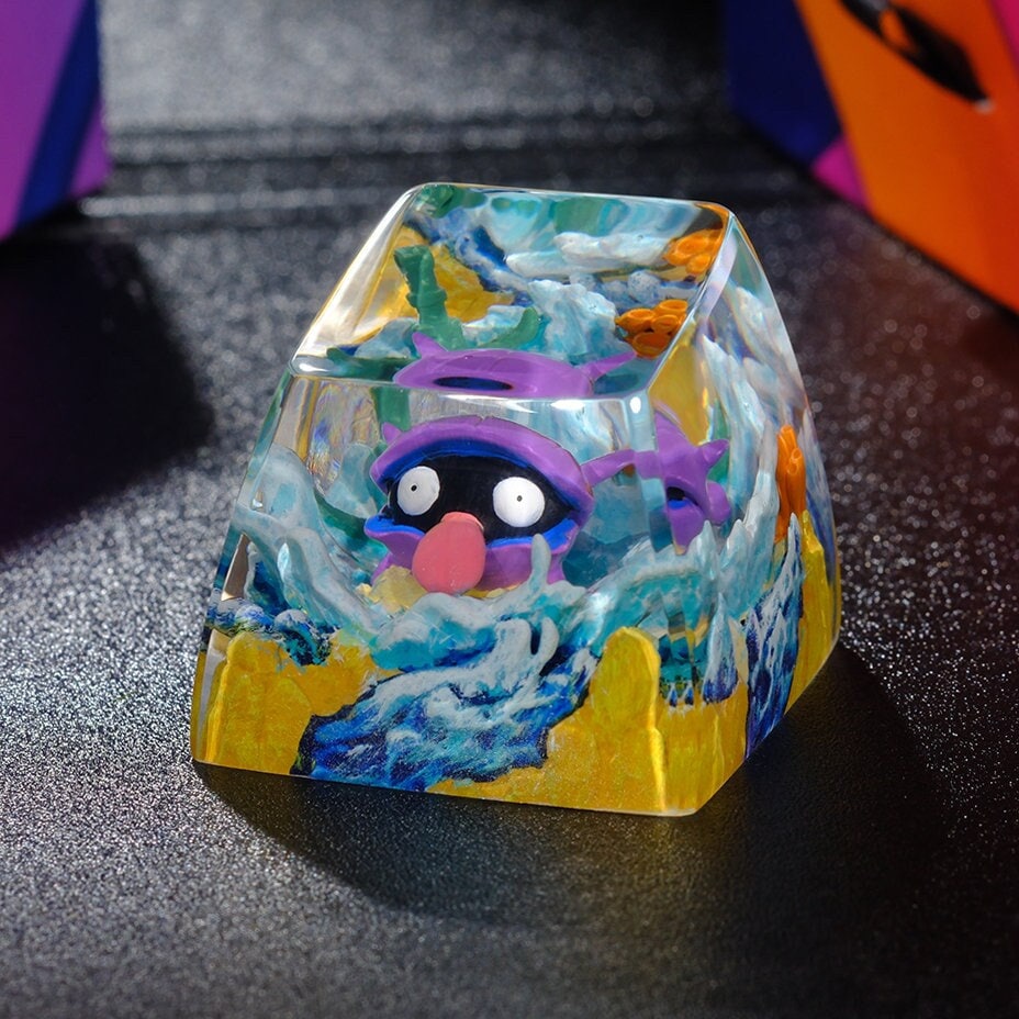 SHELLDER POKEMON Artisan Keycap, Custom Keycaps, Keycaps Anime, Artisan Keycap Cute, Resin Keycaps for Mechanical Keyboard