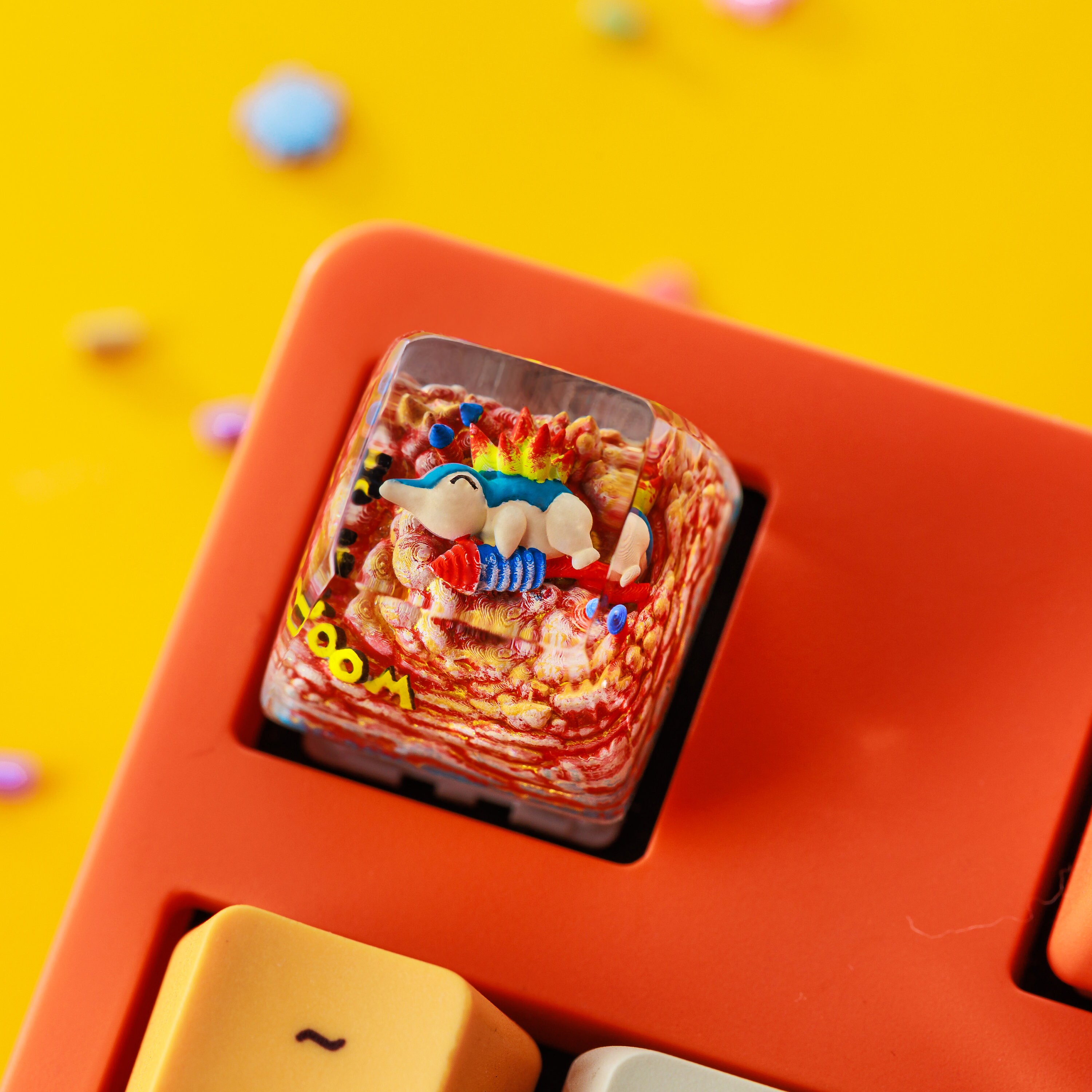 Custom HINOARASHI ANIME Artisan Keycap Custom Keycaps Art Decor Resin Keycaps Anime Keycap Cute Keycaps for Mechanical Keyboard